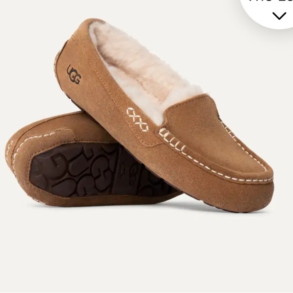 UGG Women’s Ansley Suede Slippers Sz 8 Tan - Picture 2 of 11
